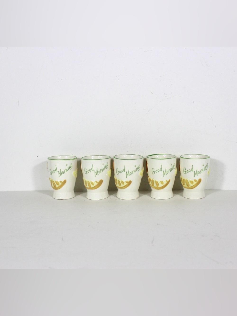 1950’s Ceramic Orange Juice Cups Set of Five